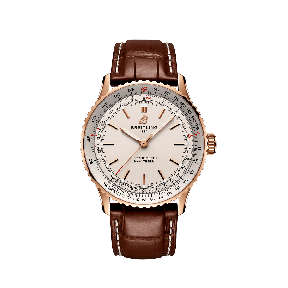 Breitling Navitimer Automatic 41, Small-scale traceable 18k Red Gold, Ref# R17329F41G1P1, Unworn 2024