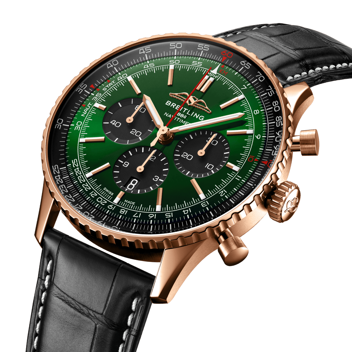 Breitling Navitimer B01 Chronograph 46, 18k Red Gold, Ref# RB0137241L1P1, Unworn 2024