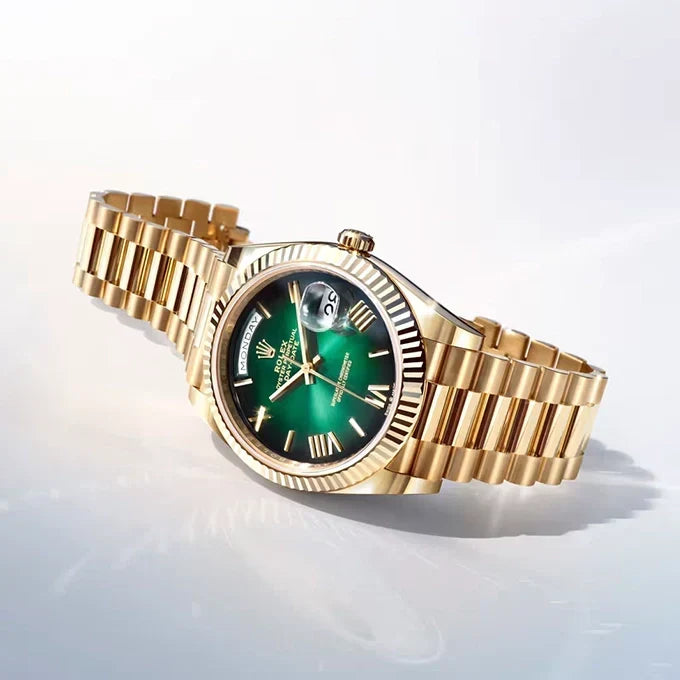 Day-Date 40 Oyster, 40 mm, Yellow Gold, Green Ombré Dial, Ref# 228238-0069MN