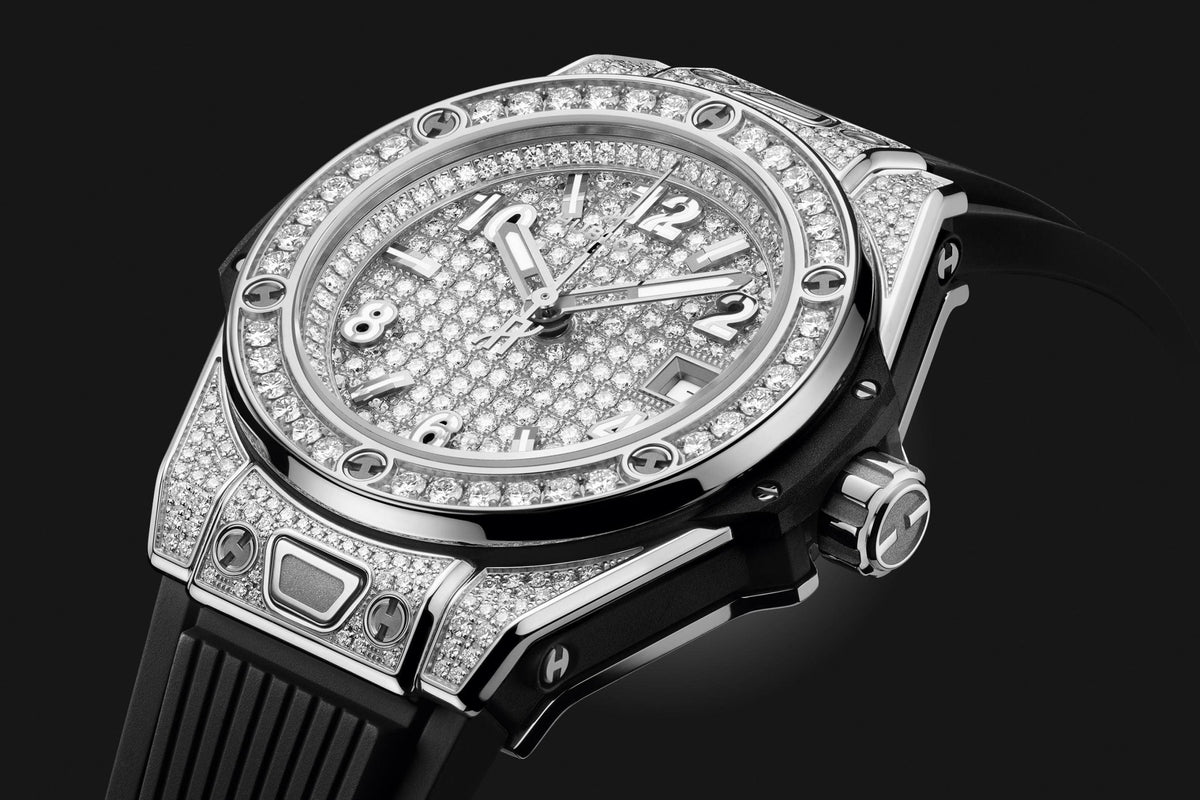 Hublot Big Bang ONE CLICK STEEL FULL PAVÃ‰ Ref# 485.SX.9000.RX.1604