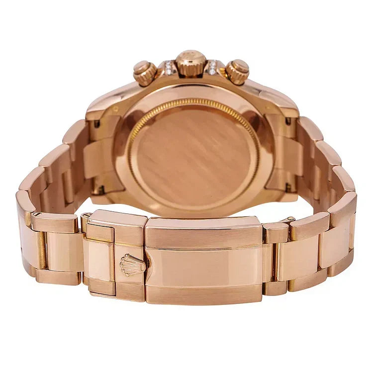 Men’s Diamond Watch Day-Date Gold 40 mm Rose Gold Tone Dial