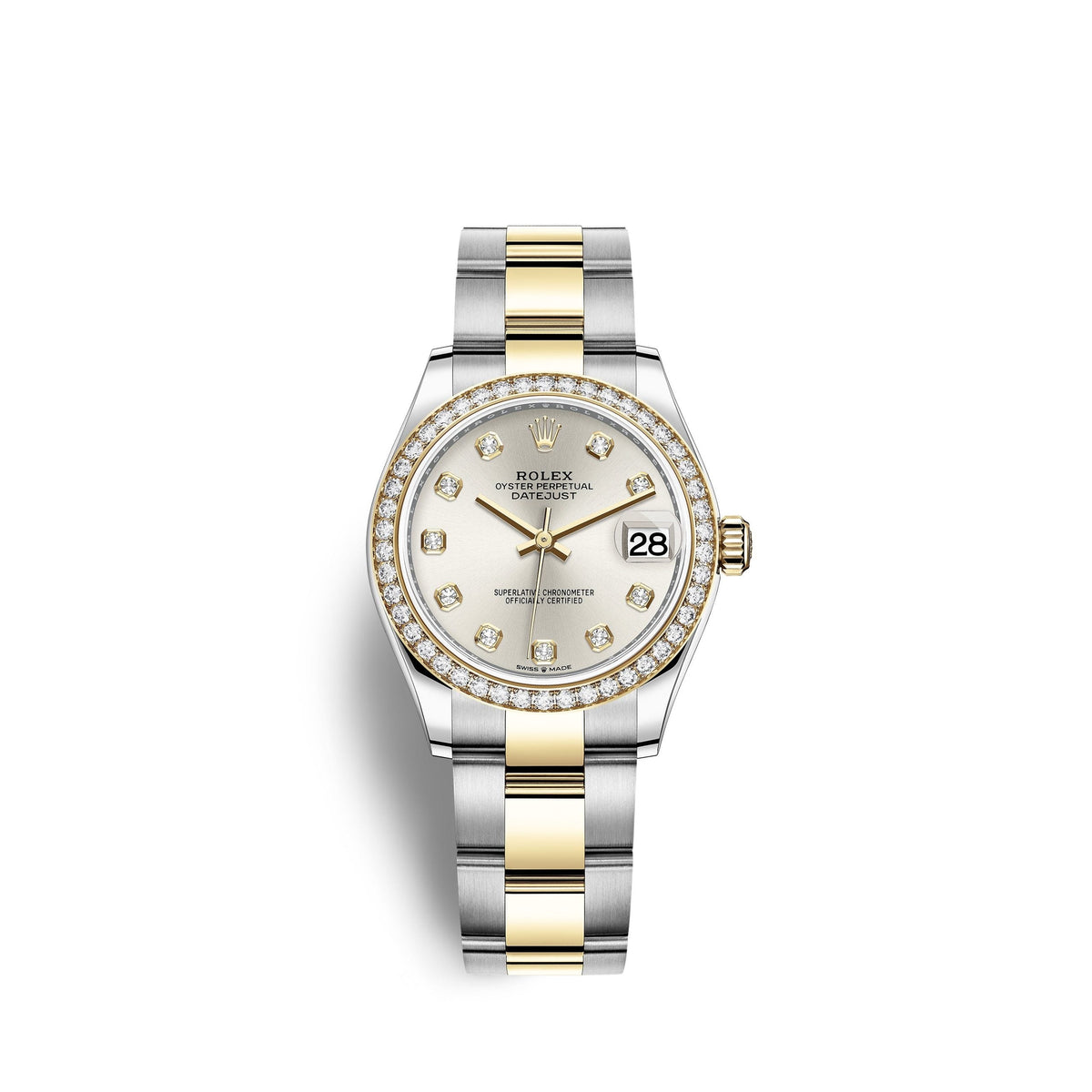 Datejust 31, Oystersteel, 18kt Yellow Gold and diamonds, Ref# 278383RBR-0019