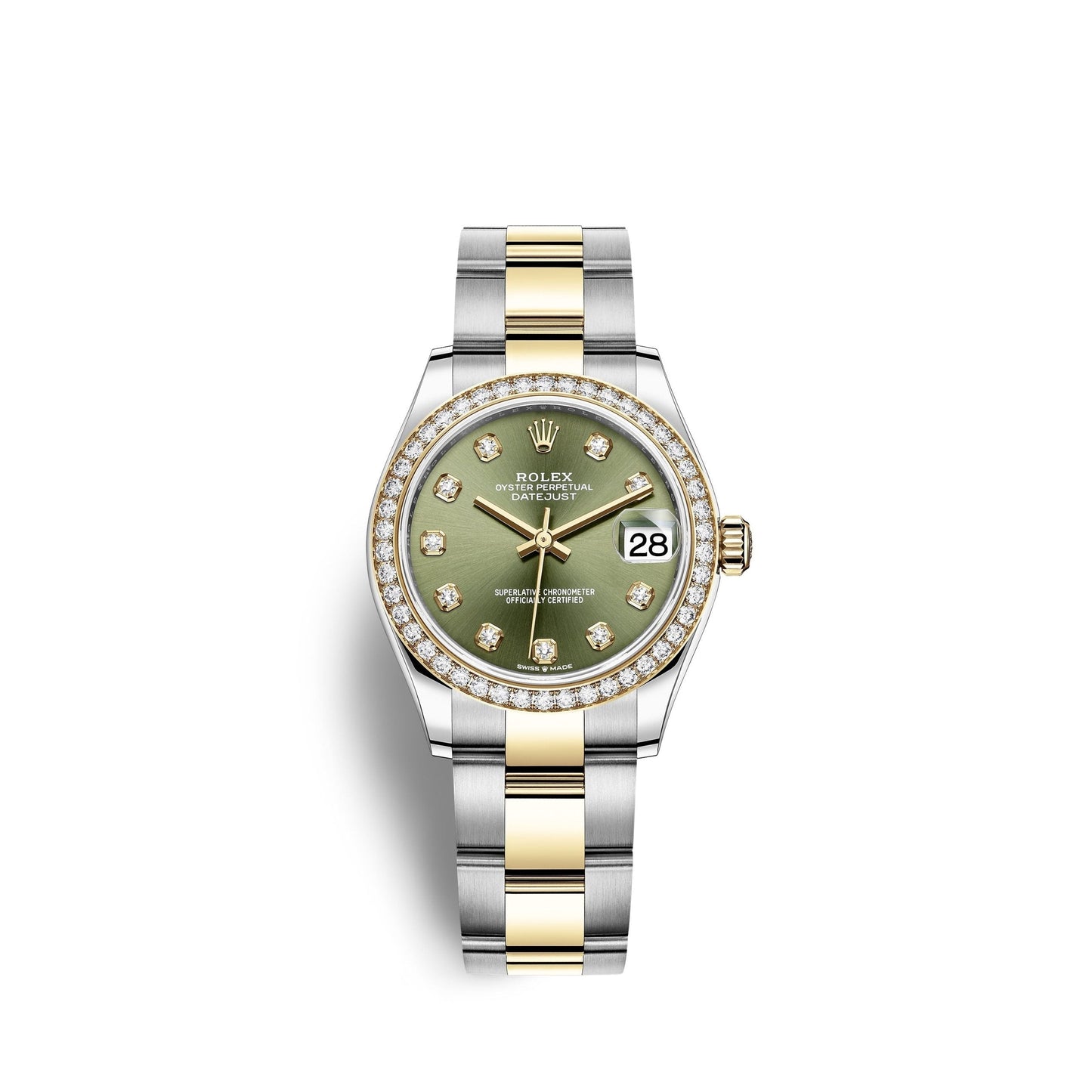 Datejust 31, Oystersteel, 18kt Yellow Gold and diamonds, Ref# 278383RBR-0029
