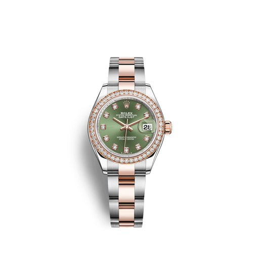 Lady-Datejust 28, Oystersteel and 18k Everose Gold, Ref# 279381RBR-0008
