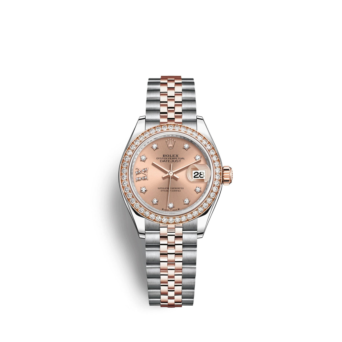 Lady-Datejust 28, Oystersteel and 18k Everose Gold, Ref# 279381RBR-0027