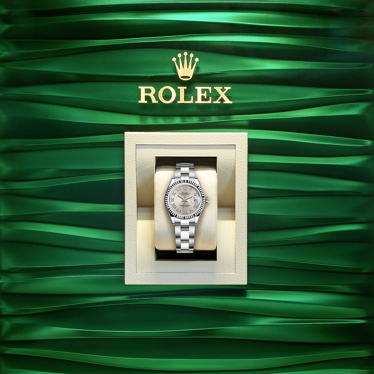Lady-Datejust 28, Oystersteel and 18k White Gold, Ref# 279174-0008