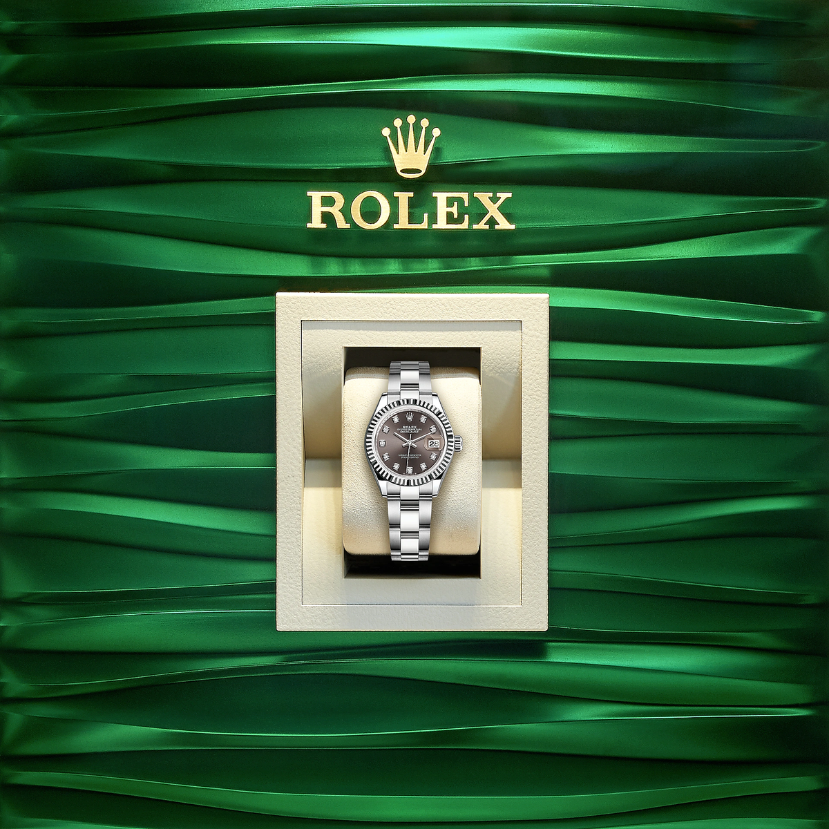 Lady-Datejust 28, Oystersteel and 18k White Gold, Ref# 279174-0016