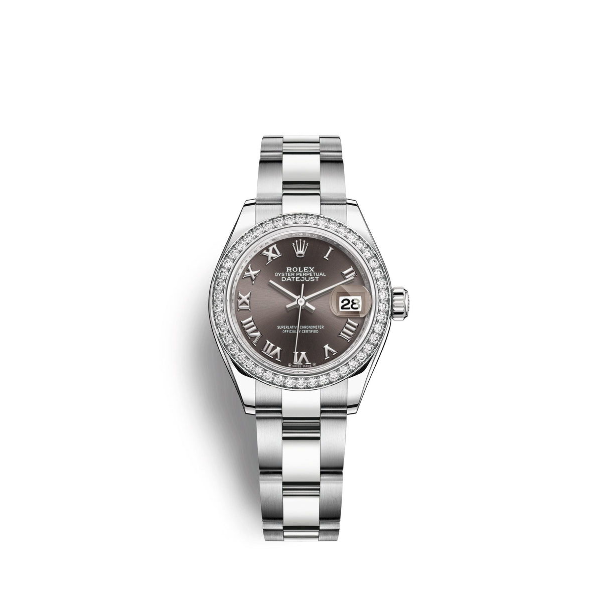 Lady-Datejust 28, Oystersteel and 18k White Gold, Ref# 279384RBR-0016