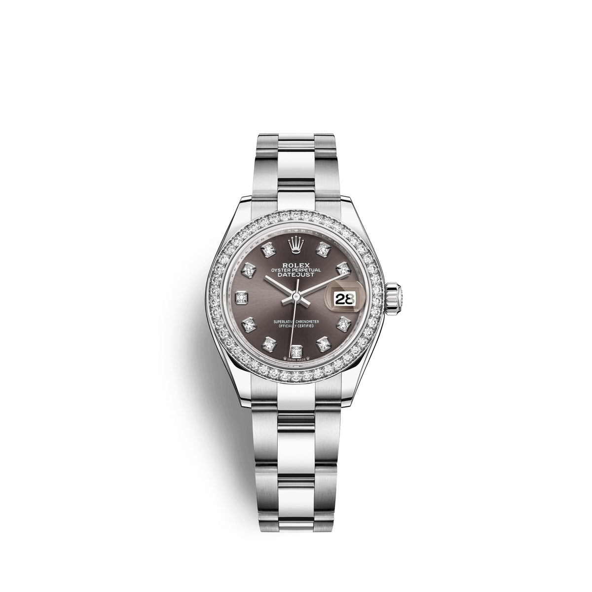 Lady-Datejust 28, Oystersteel and 18k White Gold, Ref# 279384RBR-0018