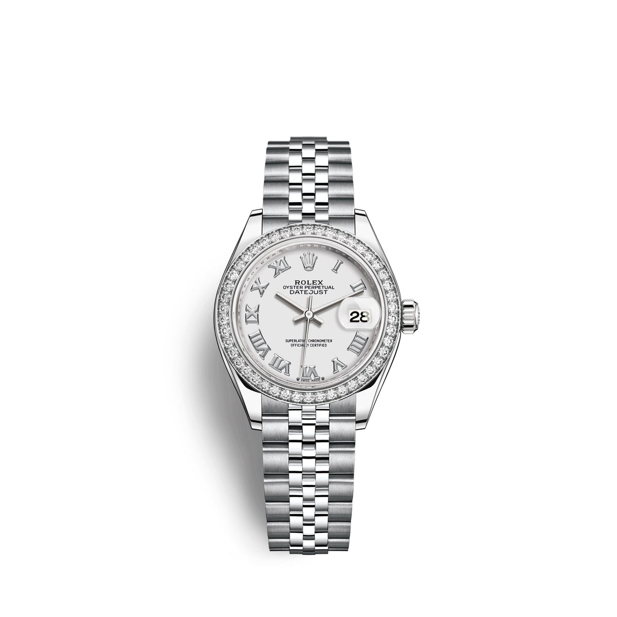 Lady-Datejust 28, Oystersteel and 18k White Gold, Ref# 279384RBR-0019