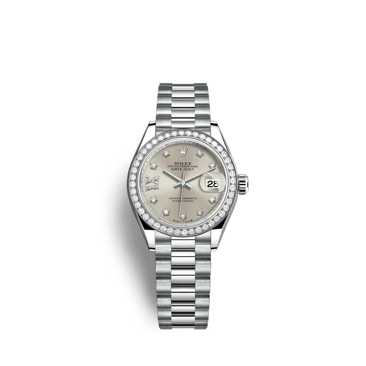 Lady-Datejust 28mm, 18k White Gold, Ref# 279139rbr-0003